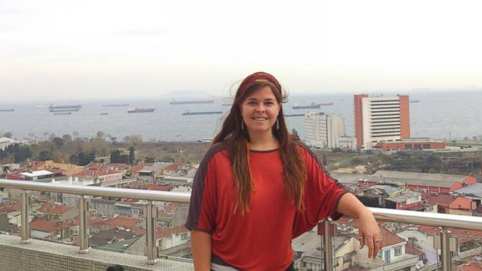 Kayla Mueller seen on her travels in this undated photo.