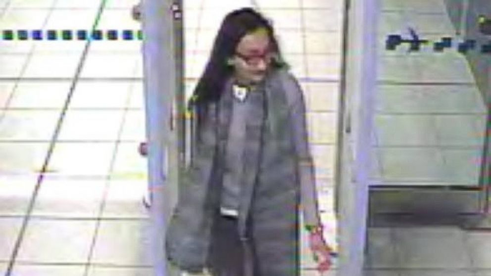 PHOTO: Scotland Yard released this image of Kadiza Sultana in Gatwick airport Feb. 17, purportedly on her way to the Middle East.