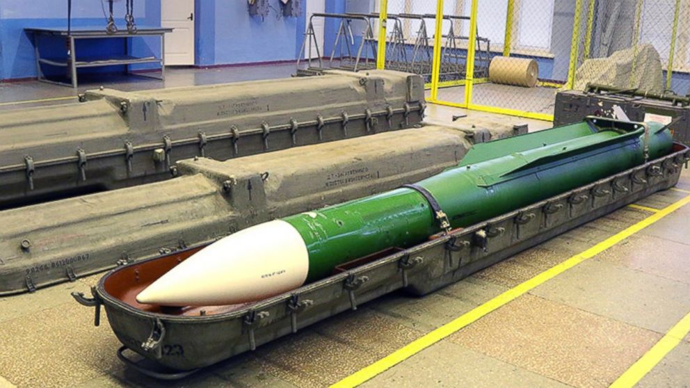 PHOTO: A Buk missile reference model is examined and fully dismantled. The parts are compared with fragments found at the Malaysia Airlines flight MH17 crash site.
