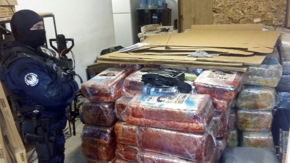 PHOTO: Federal Police in Mexico announced that they recovered 873 packages of marijuana weighing roughly 10 tons at the site of a tunnel used to smuggle drugs between Tijuana and San Diego on Oct. 22, 2015.