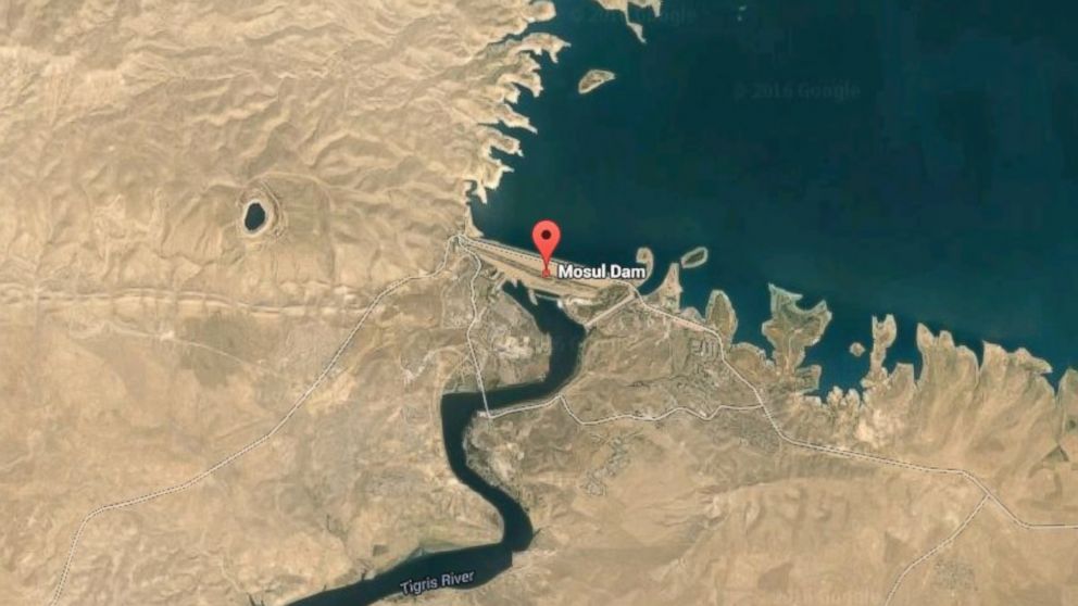 PHOTO: The Mosul Dam holds back the Tigris River approximately 30 miles north of the City of Mosul.