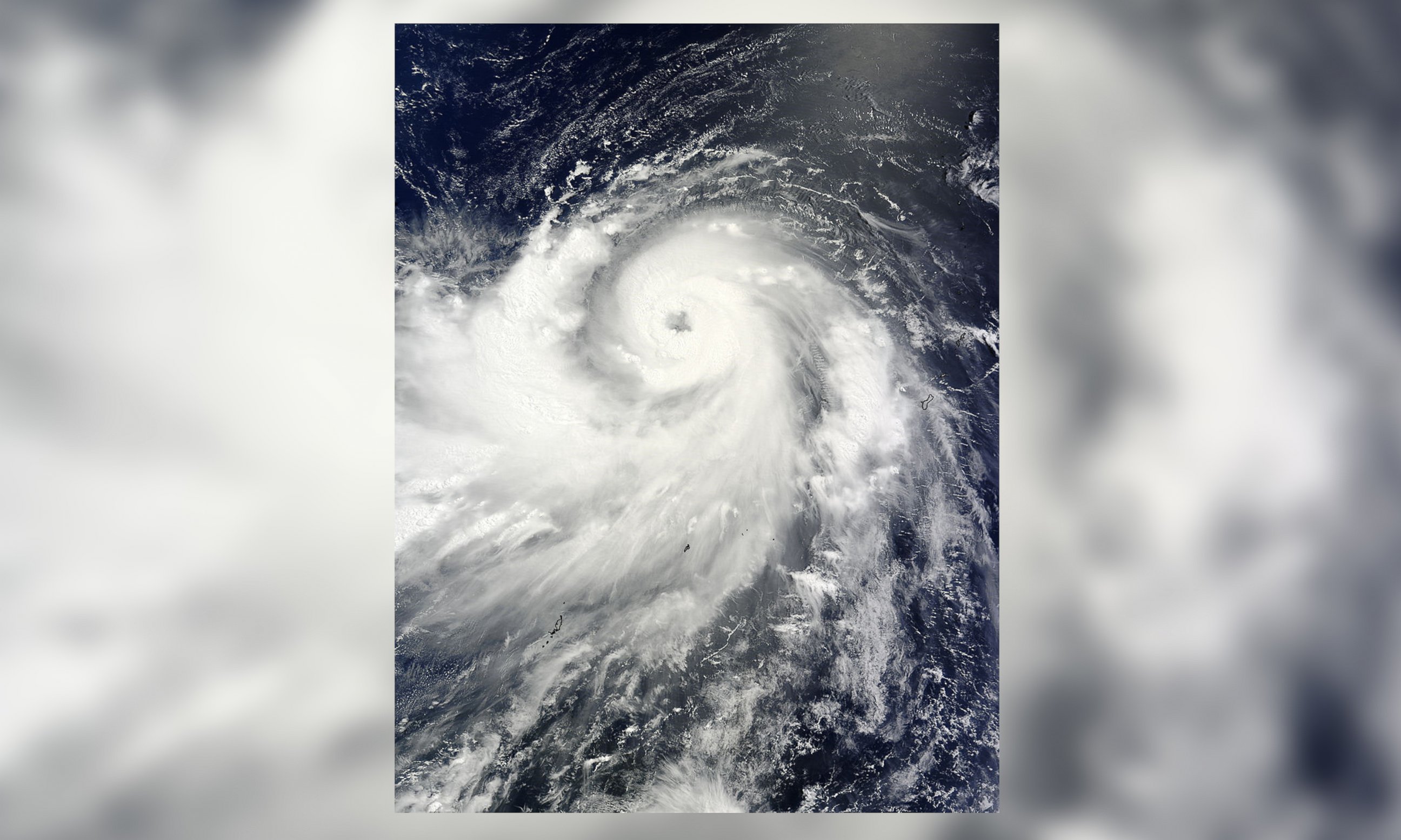 PHOTO: The MODIS instrument aboard NASA's Terra satellite captured this visible image of Typhoon Neoguri on the evening of July 4, 2014 as it moved through the Northwestern Pacific Ocean.