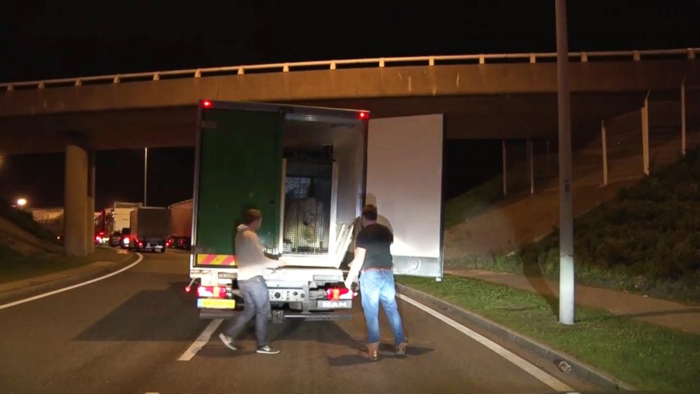 PHOTO:The surprising cargo didn't stop three men from still sneaking into the cargo hold.  