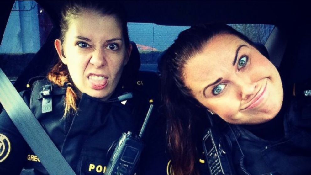This image was posted to the official Instagram account for the Reykjavik Metropolitan Police on Oct 1, 2014 with the text, "Why so serious? #trafficpost #niceland #sillyfaces." 