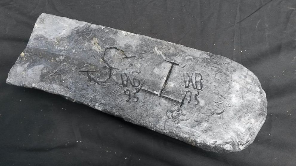 PHOTO: The silver bar found off the coast of Madagascar.