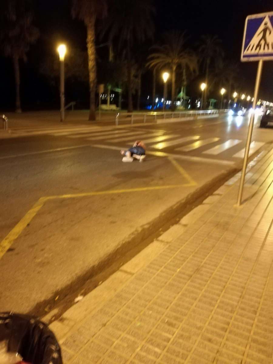 PHOTO: An eyewitness told ABC News that the individual lying here, in a street south of Barcelona, Spain, on August 18, 2017, is that of one of the alleged terrorists involved in a planned attack.