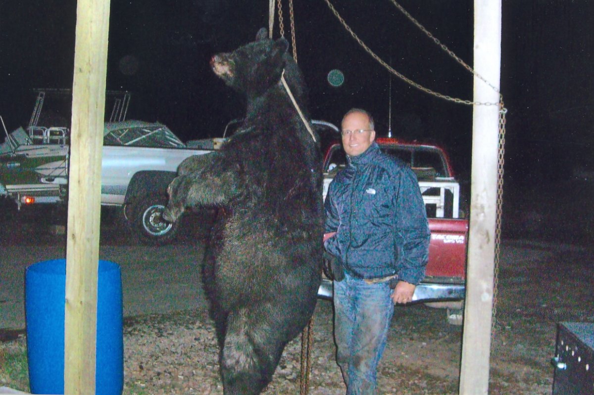 PHOTO: Palmer poses with the black bear he shot and killed in Wisconsin outside of an authorized hunting zone in 2006.