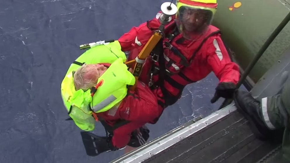 Dramatic Video Shows Air Rescue Of Stranded Passengers In Mid Atlantic Good Morning America