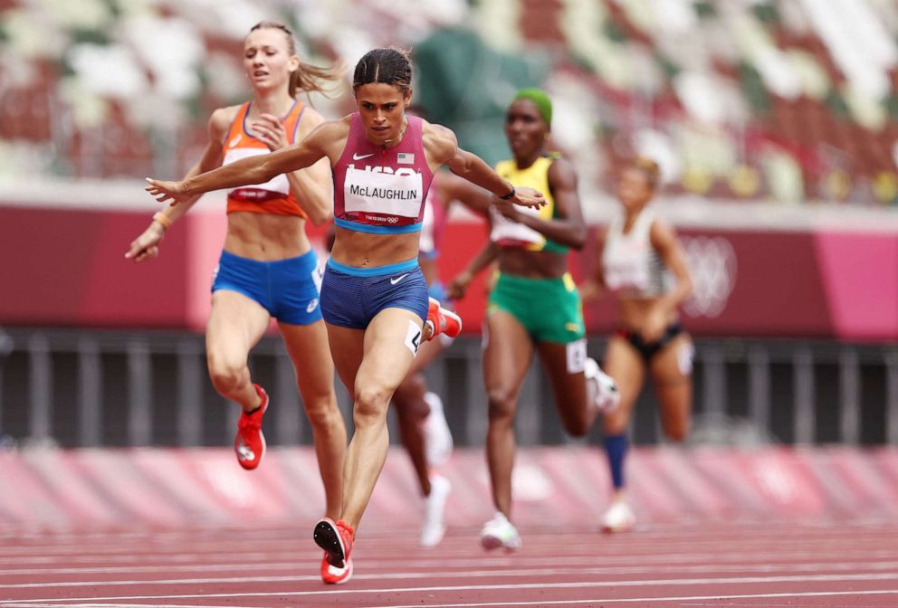 PHOTO: Sydney McLaughlin of Team United States competes in the Women's 400m Hurdles Final on day twelve of the Tokyo 2020 Olympic Games at Olympic Stadium on Aug. 04, 2021 in Tokyo, Japan.