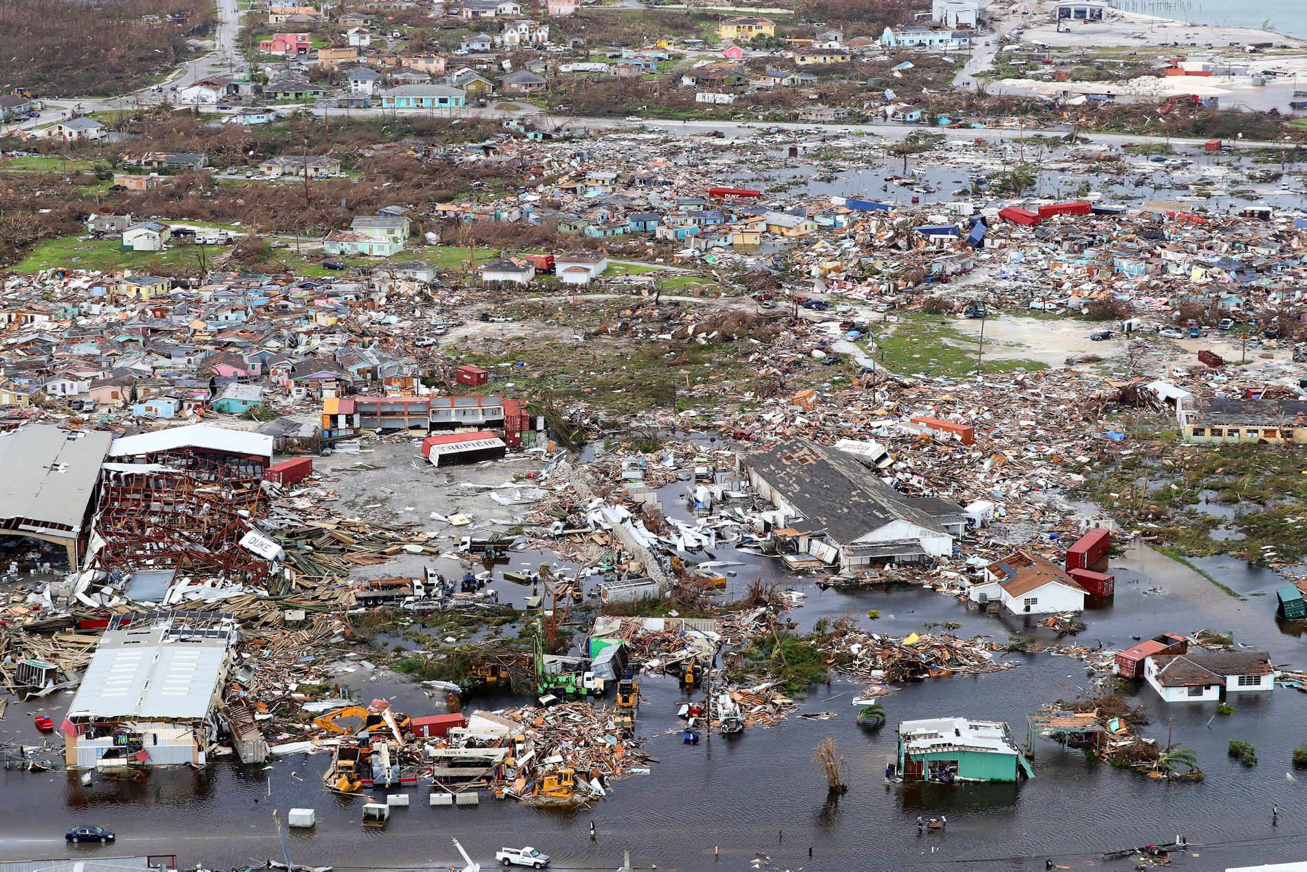 PHOTO: Debris and destruction are seen in the aftermath of Hurricane Dorian on the island Great Abaco in the Bahamas, Sept. 3, 2019.