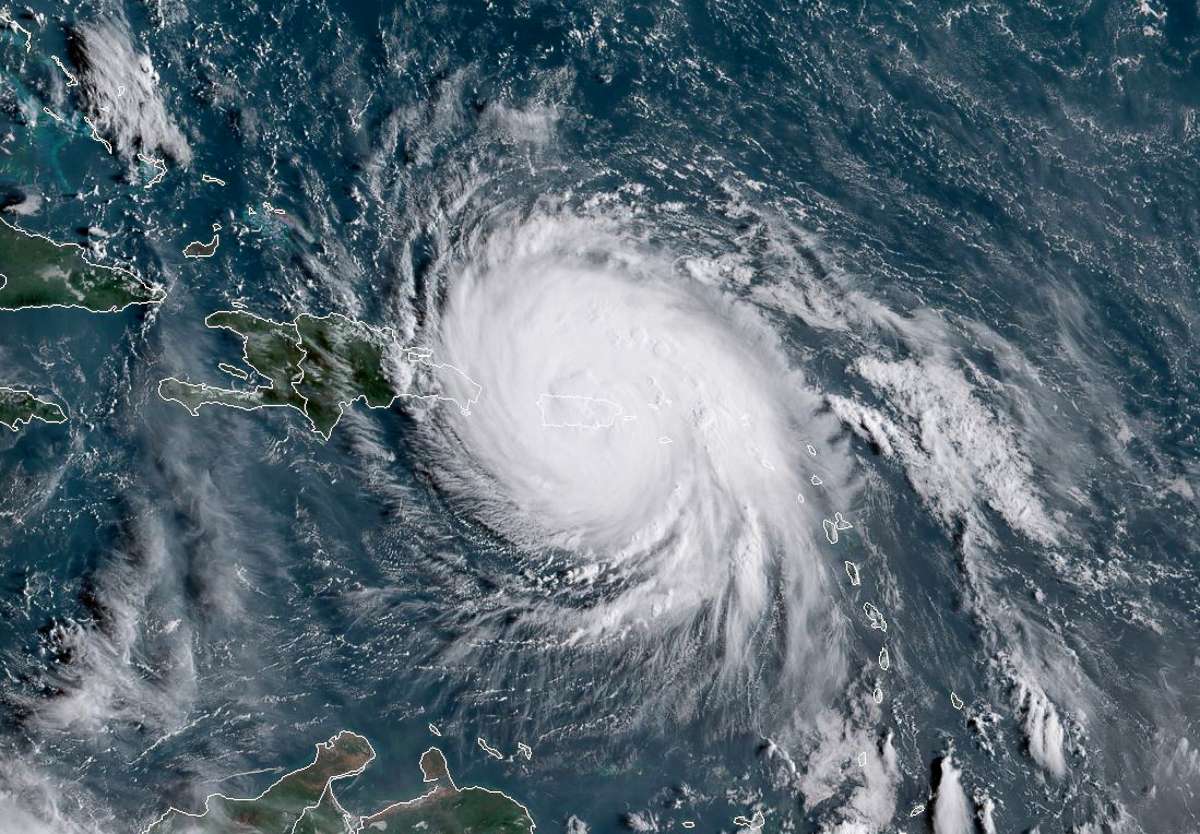 PHOTO: This satellite image obtained from the National Oceanic and Atmospheric Administration (NOAA) shows Hurricane Maria, Sept. 20, 2017.
