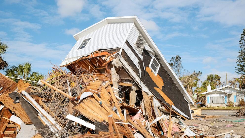 PHOTO: A destroyed home in St. Pete Beach, Fla., is shown after Hurricane Milton, on Oct. 10, 2024. 