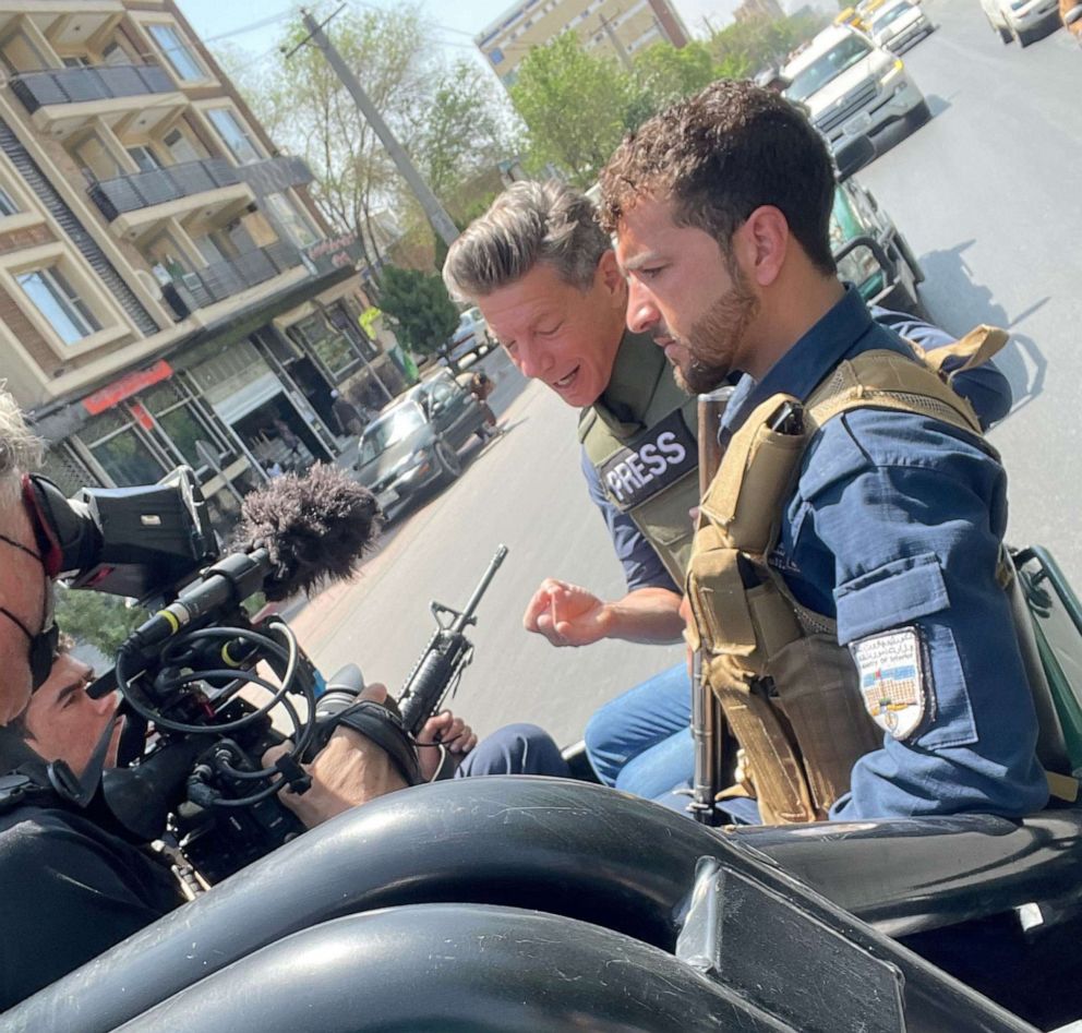 PHOTO: ABC News Senior Foreign Correspondent Ian Pannell travels with Afghan police mobile unit in Kabul, Afghanistan, in May 2021.