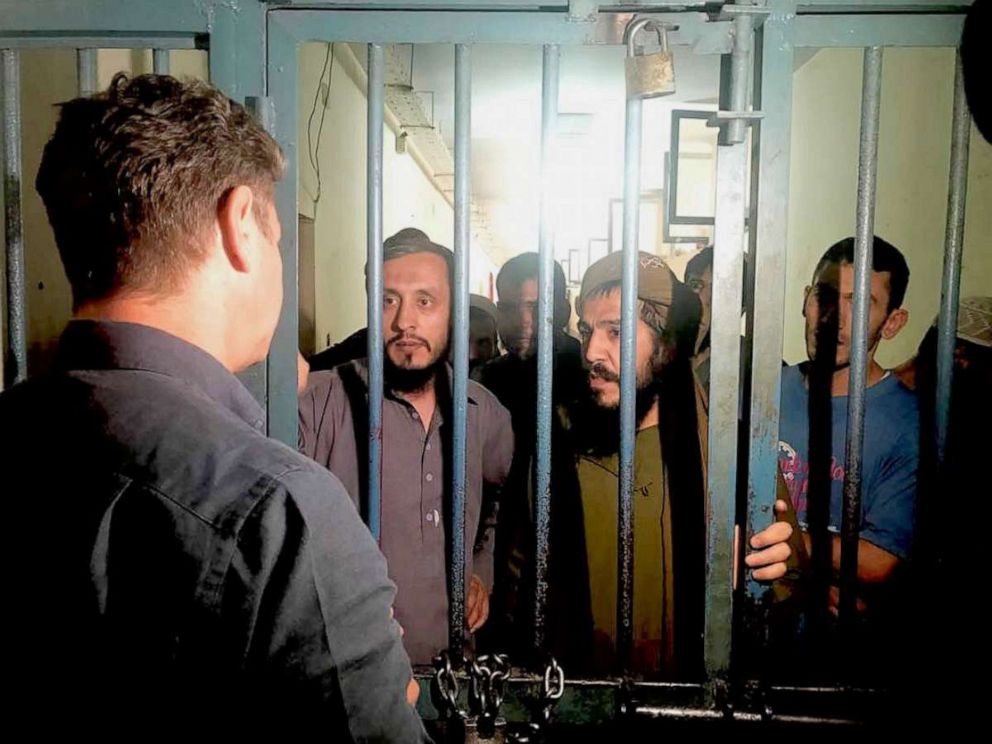 PHOTO: ABC News' Ian Pannell interviews Taliban prisoners in Afghanistan's Pul-e-Charkhi prison, east of Kabul, in 2018.