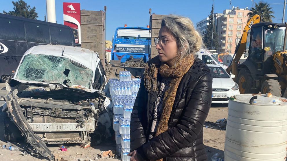 PHOTO: ABC News' Ibtissem Guenfoud reports from Turkey in the wake of a 7.8 magnitude earthquake.
