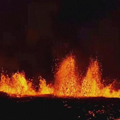 A volcano erupted north of Grindavik, Iceland, just before 8 a.m. on Sunday morning, local officials said.