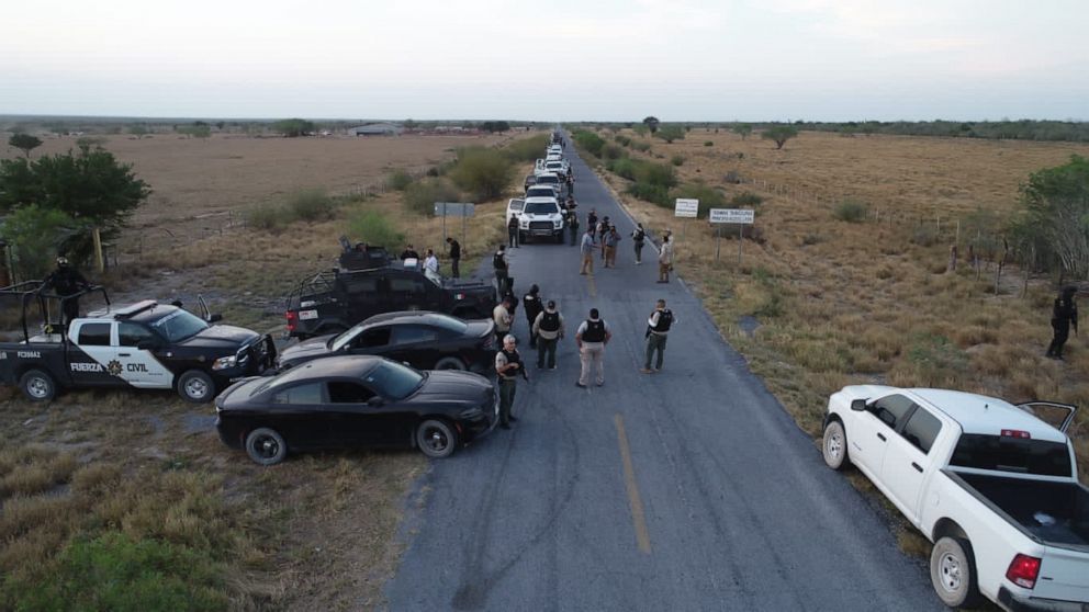 PHOTO: Investigators in Mexico conduct a search in an area between China, Nuevo Leon, and Mendez, Tamaulipas, for three women who disappeared in late February.