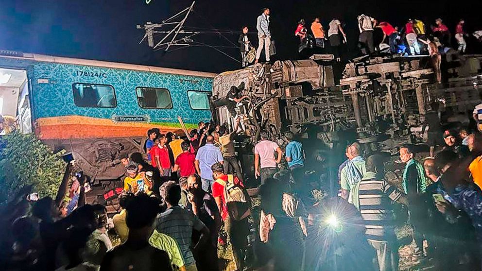 At least 200 people were killed and hundreds injured in a train accident in India