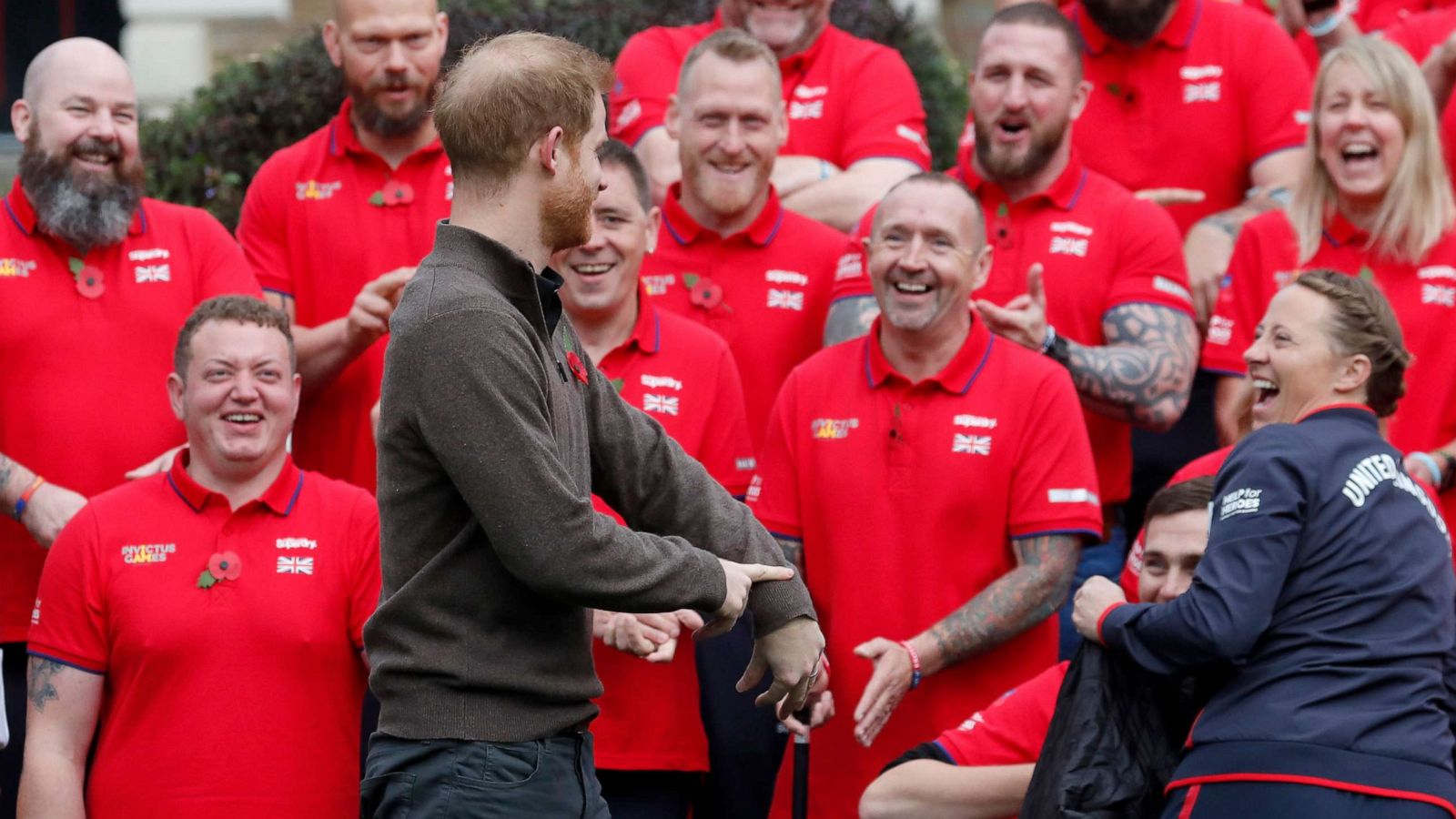 PHOTO: Prince Harry arrives for a team photo during the launch of the team selected to represent the UK at the Invictus Games The Hague 2020, in London, Oct. 29, 2019.