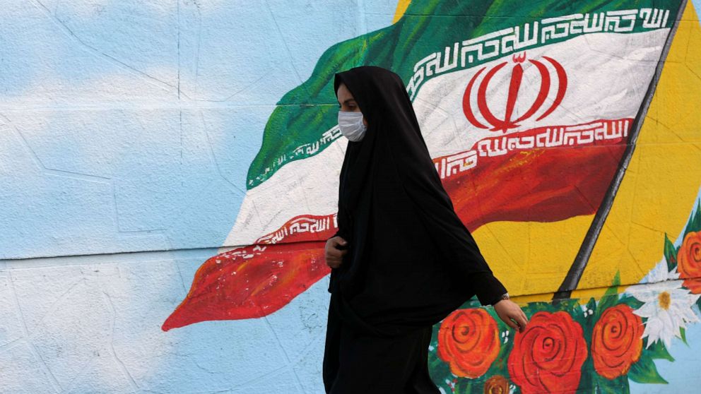 PHOTO: A woman wears a medical mask as a precaution against coronavirus (COVID-19) on March 01, 2020 in Tehran, Iran.