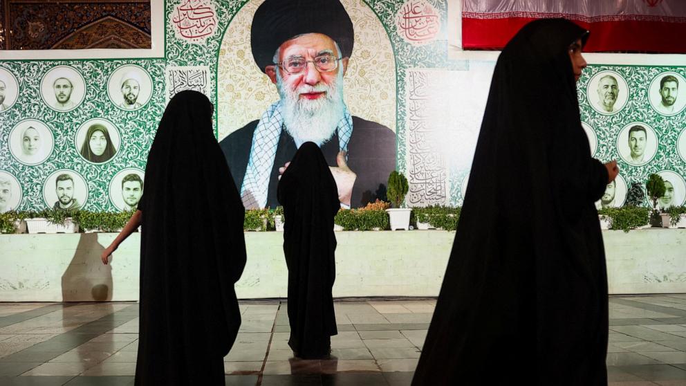 PHOTO: Women react at Imam Reza Shrine on the day of a funeral procession and the burial of Iran's late Supreme Leader Ayatollah Ali Khamenei, who was killed on February 28 in Israeli and U.S. airstrikes, in Mashhad, Iran July 9, 2026.