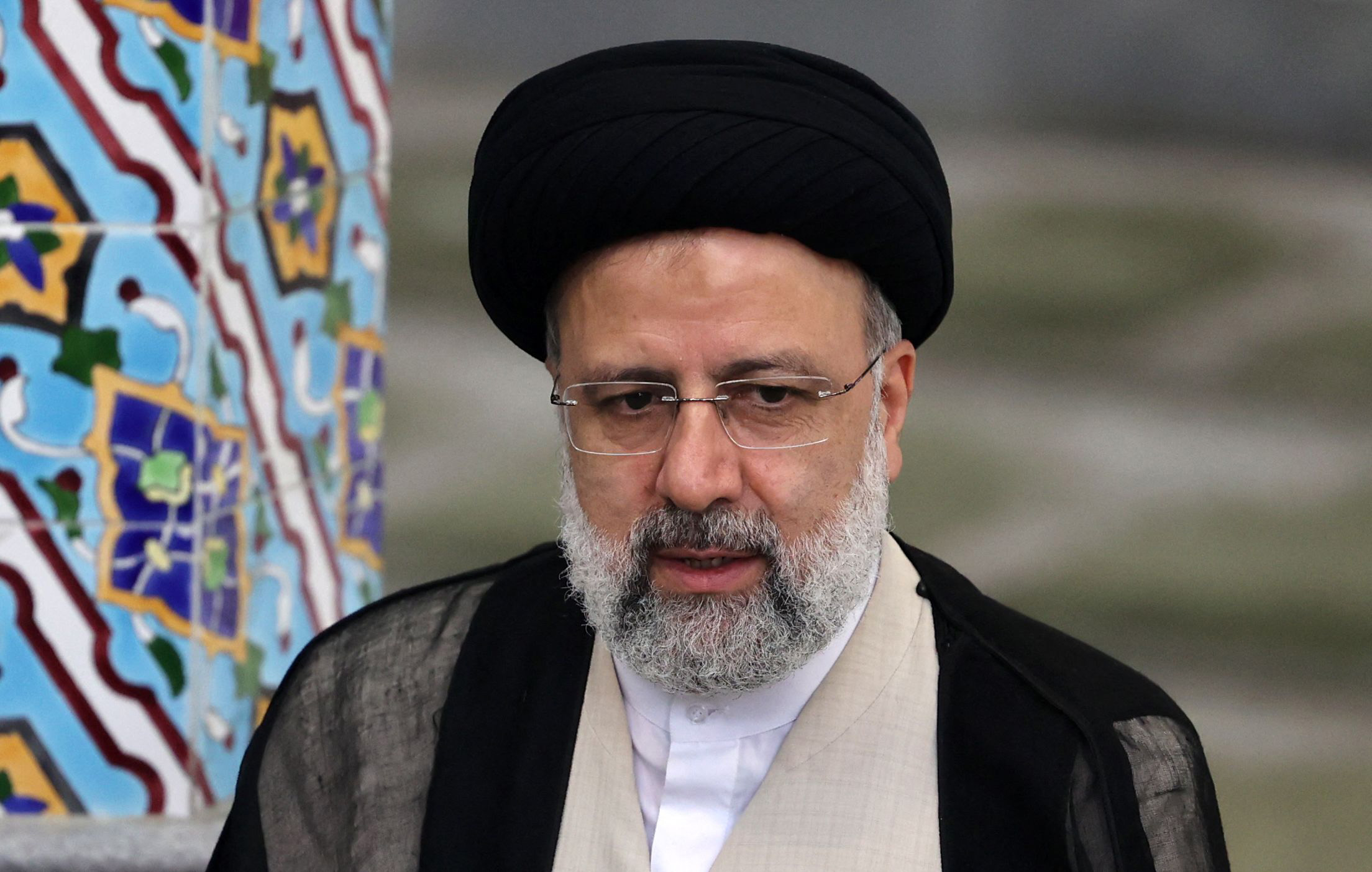 PHOTO: Presidential candidate Ebrahim Raisi gives a news conference after voting in the presidential election, at a polling station in Tehran, Iran, on June 18, 2021.