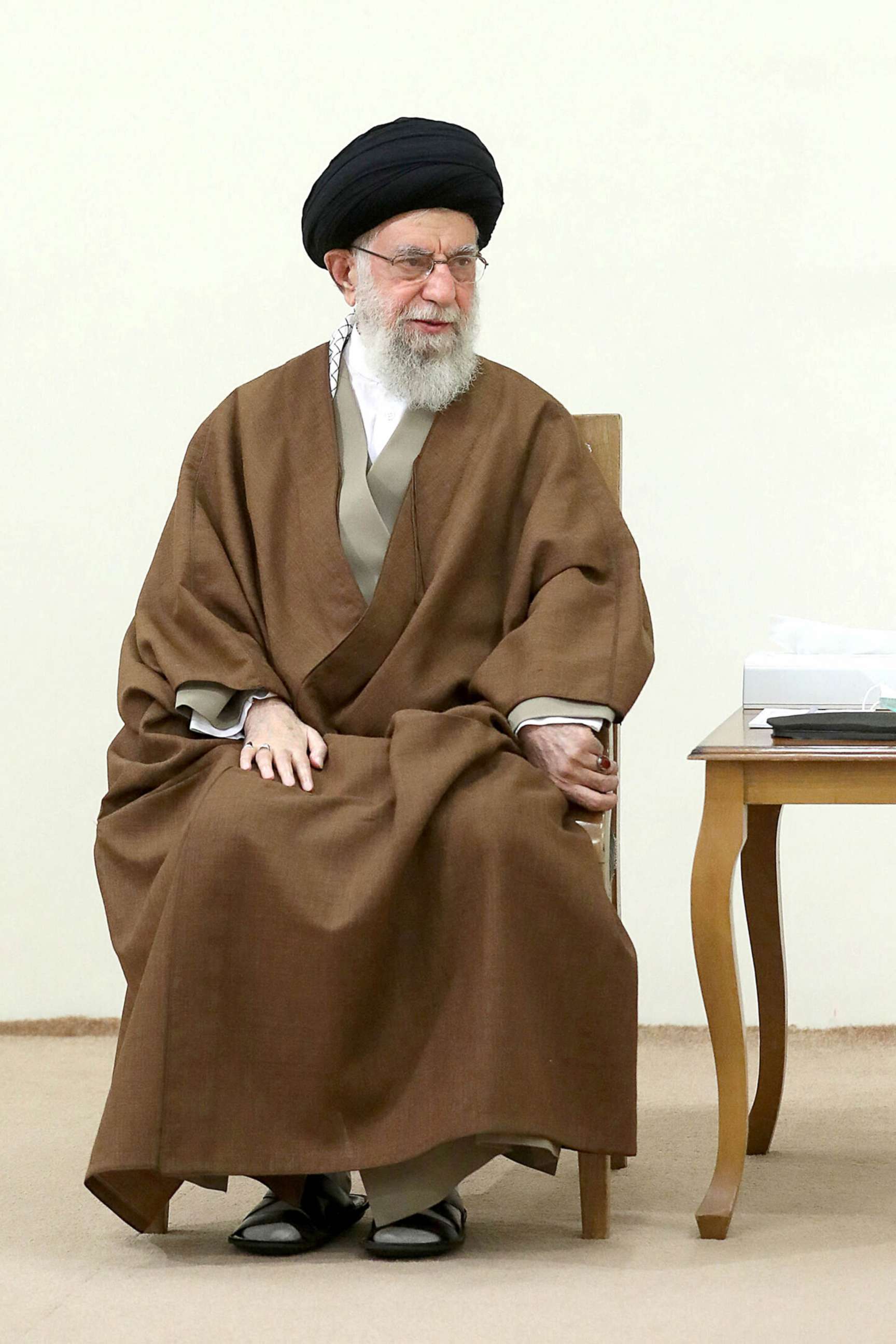 PHOTO: Iran's Supreme Leader Ayatollah Ali Khamenei attends a meeting, in Tehran, Iran, May 12, 2022.