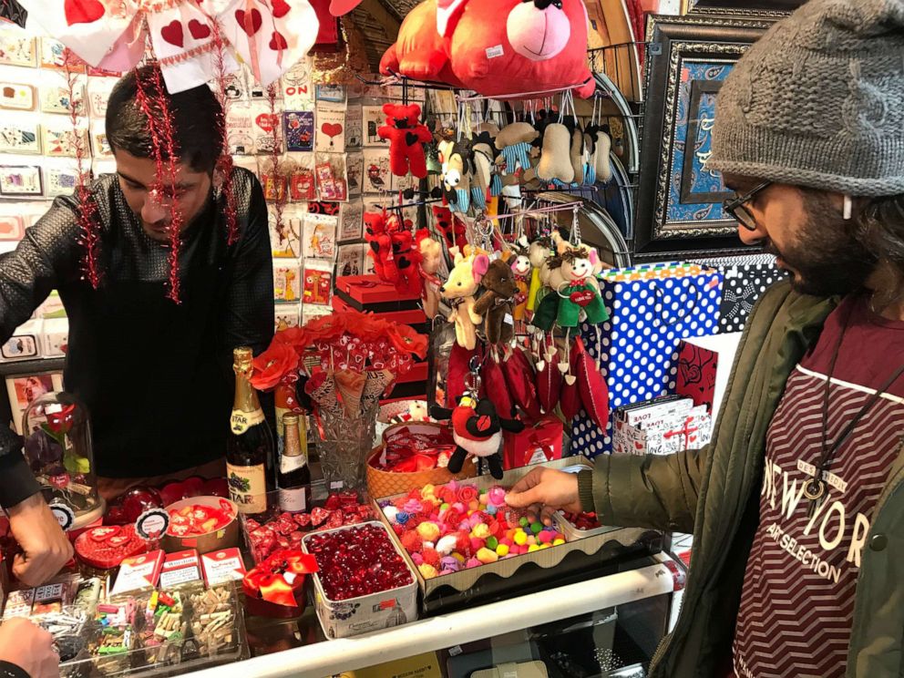 PHOTO: A man looks at goods at a gift shop in Tehran, Iran, Feb. 13, 2020.