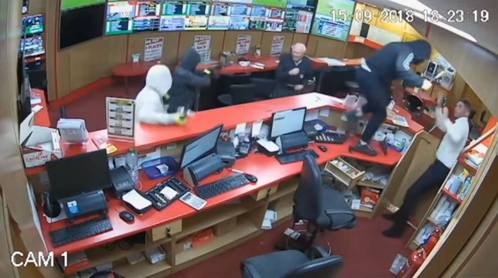 PHOTO: An 83-year-old man helped fight off armed robbers at a betting shop in Glanmire, Ireland, on Sep. 15, 2018.