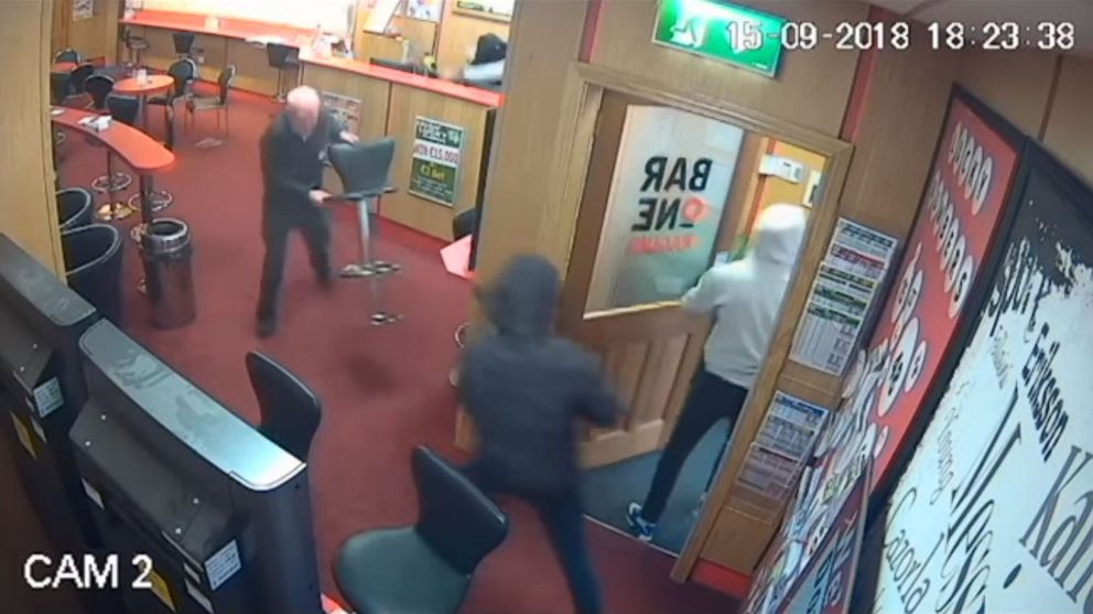 PHOTO: An 83-year-old man helped fight off armed robbers at a betting shop in Glanmire, Ireland, on Sep. 15, 2018.