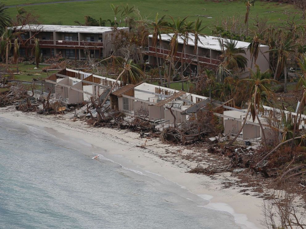 PHOTO: Damage sustained during Hurricane Irma is pictured on St. John in the Virgin Islands, Sept. 14, 2017.