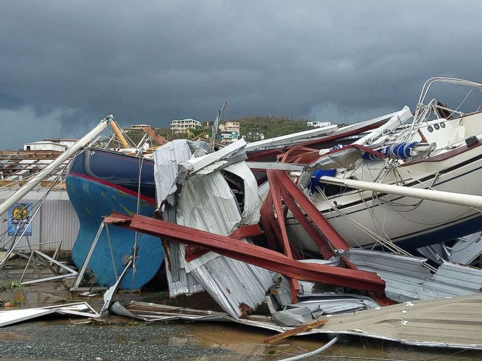 PHOTO: Damage from Hurricane Irma in St. Thomas, U.S. Virgin Islands, Sept. 7, 2017.