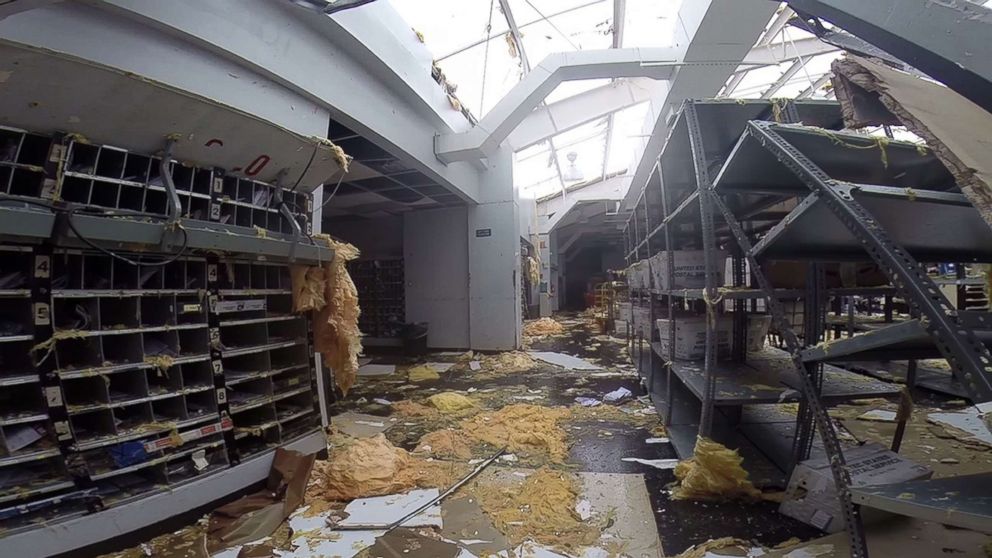 PHOTO: The damage to a post office caused by Hurricane Irma in St. Thomas, U.S. Virgin Islands, Sept. 7, 2017.