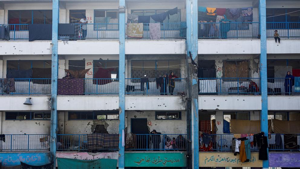 PHOTO: Displaced Palestinians shelter in a school, amid the Israel-Hamas conflict, in Khan Younis in the southern Gaza Strip, Sept. 5, 2024. 