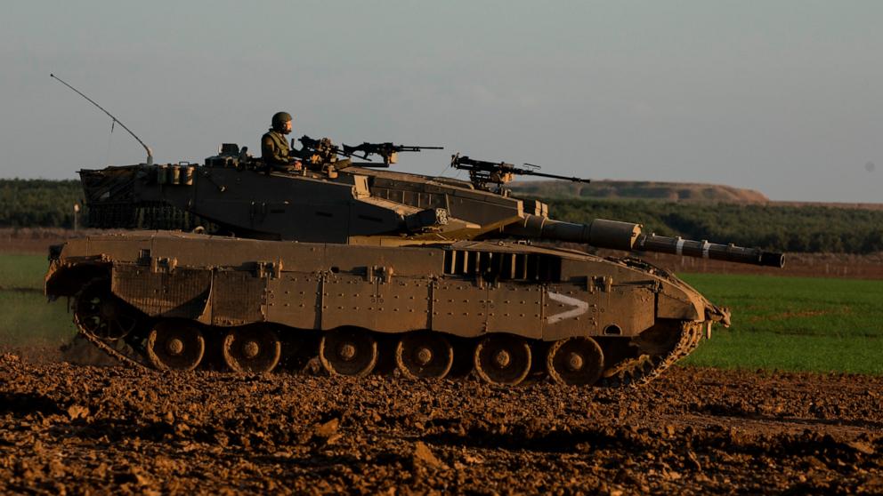 PHOTO: An Israeli tank moves near the border with Gaza Strip, Jan. 5, 2024, in Southern Israel.
