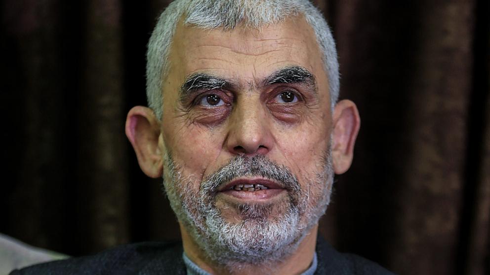 PHOTO: Hamas Gaza leader Yahya Al Sinwar attends a press conference after Hamas announcing his victory in Gaza City, Gaza Strip, Mar. 10, 2021.