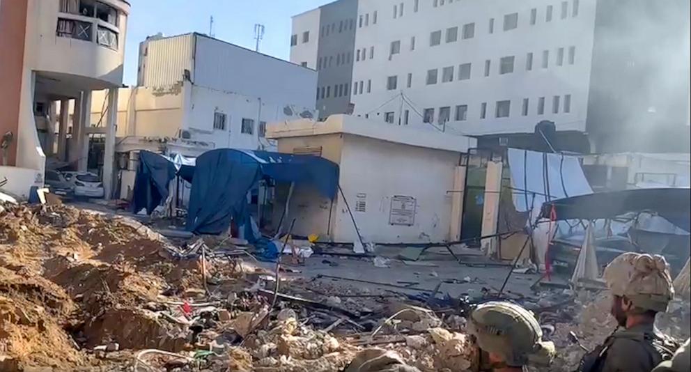 PHOTO: Tunneling infrastructure found inside the Al-Shifa hospital complex in Gaza, Nov. 16, 2023.