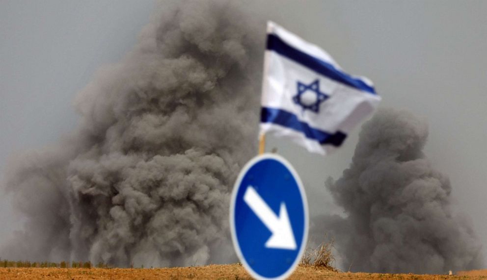 PHOTO: A picture taken from the southern Israeli city of Sderot on October 23, 2023, shows smoke ascending over the northern Gaza Strip following an Israeli strike, amid the ongoing battles between Israel and the Palestinian group Hamas.