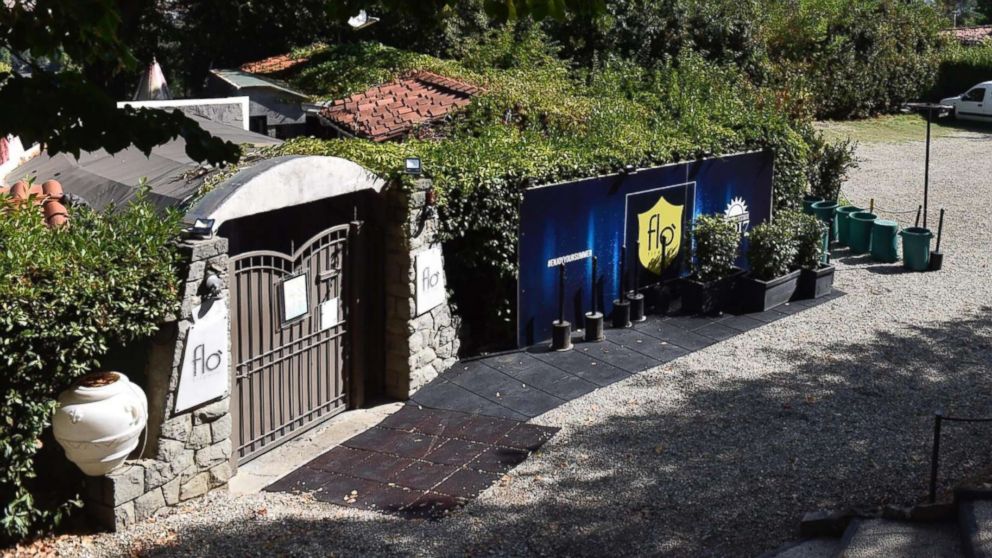 A view of the exterior of nightclub "Flo" in Florence, Italy, where two Carabinieri police officers allegedly picked up two American students, drove them to their apartment and raped them, Sept. 7,2017. 