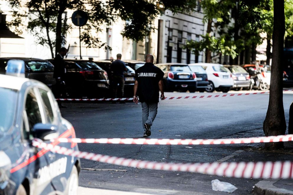 PHOTO: The scene where Mario Cerciello Rega, a 35-year-old deputy brigadier in Italy's Carabinieri paramilitary police force, was killed in Rome on July 26, 2019.