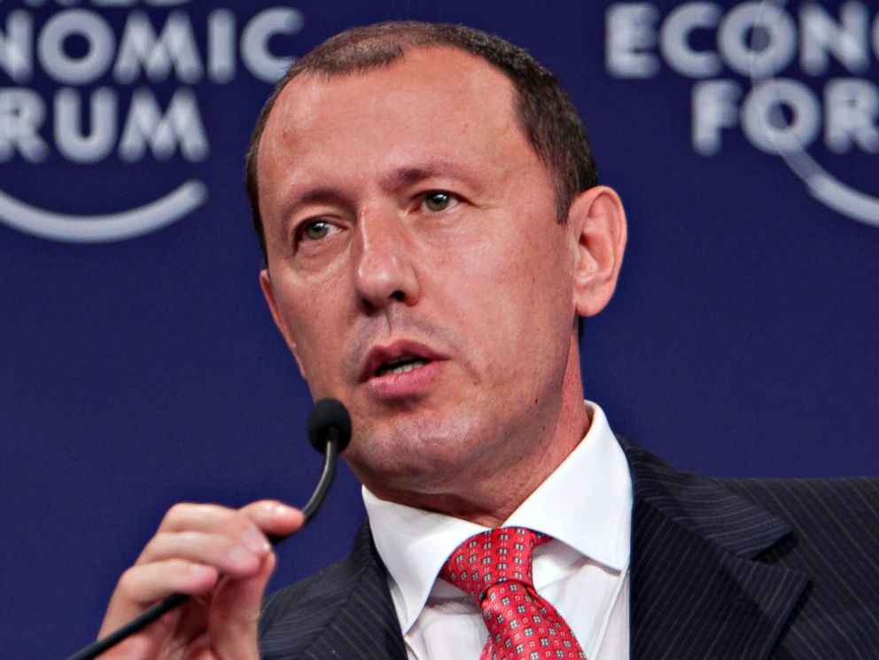 PHOTO: File photo of Jahangir Hajiyev, chairman of the International Bank of Azerbaijan at the time, speaking during a session at the World Economic Forum (WEF) Annual Meeting of the New Champions in Dalian, Liaoning Province, China, Sept. 15, 2011.