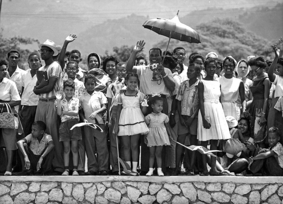 PHOTO: Jamaicans celebrate the Independence Day of Jamaica on Aug. 7, 1962, commemorating its freedom from British colonial occupation.