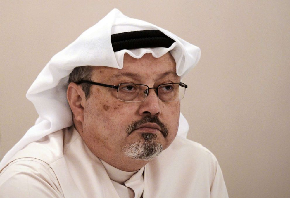 PHOTO: Saudi journalist Jamal Khashoggi attends a press conference in Manama, Bahrain, Dec. 15, 2014.