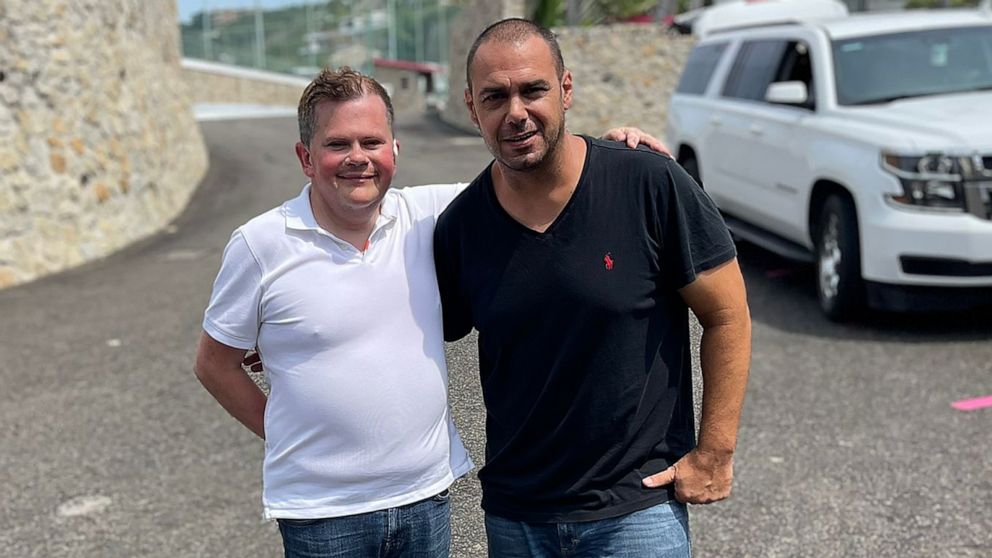 PHOTO: James Frisvold (right) and Jonathan Franks (left) after Frisvold was freed from a prison in Acapulco, Mexico. Franks organized the effort to get Frisvold freed from a Mexican prison.
