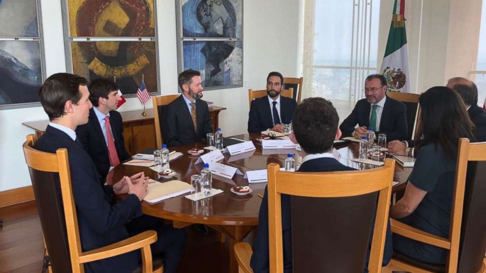 Jared Kushner, President Trump's senior adviser and son-in-law, meets with Mexican Foreign Secretary Luis Videgaray on Wednesday, March 7, 2018.