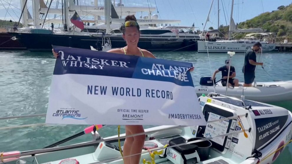 Jasmine Harrison becomes the youngest woman to row solo across the sea