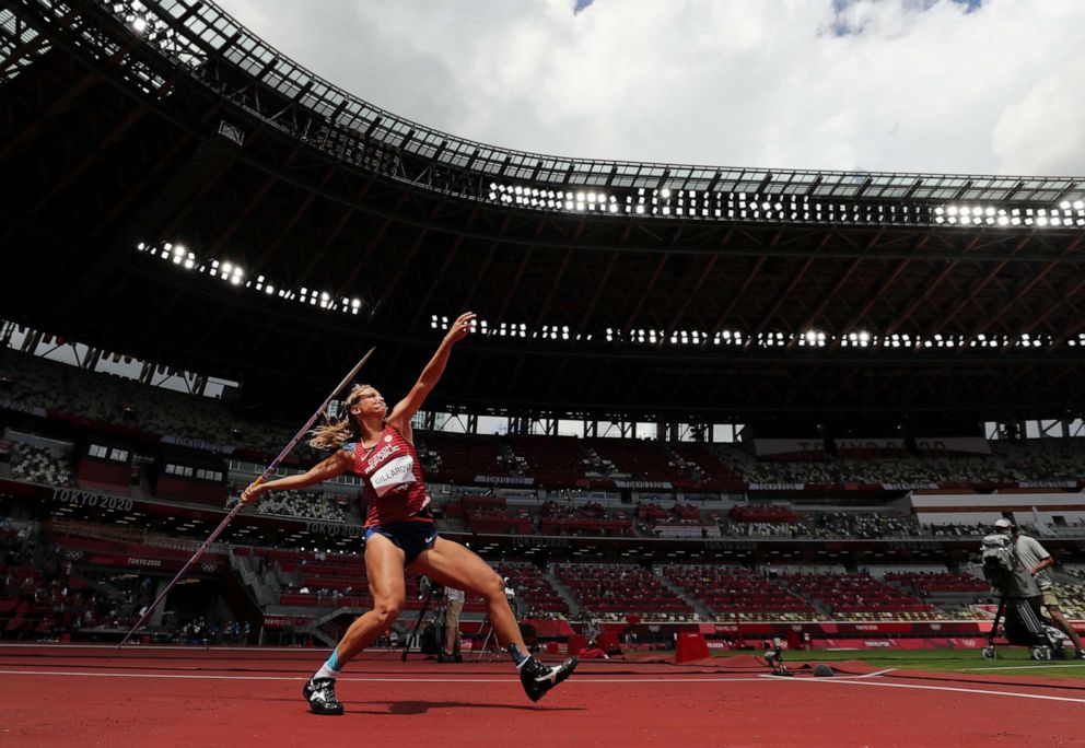 PHOTO: Irena Gillarova of Team Czech Republic competes in the Women's Javelin Throw Qualification on day eleven of the Tokyo 2020 Olympic Games at Olympic Stadium on August 03, 2021 in Tokyo, Japan.