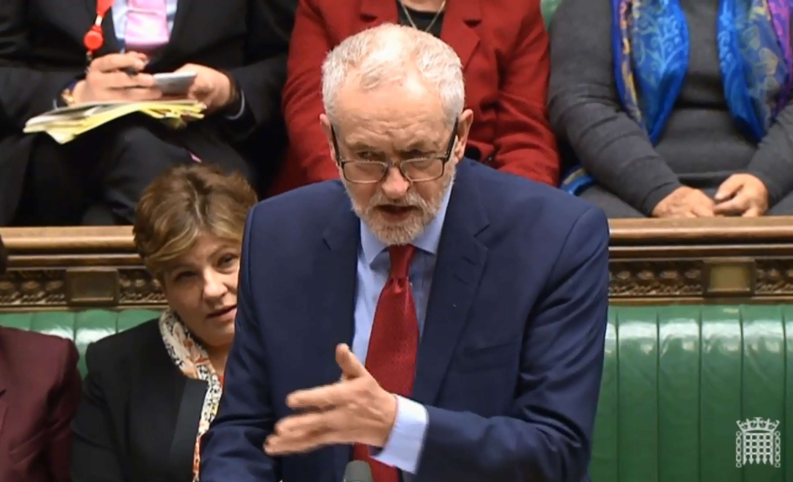 PHOTO: Opposition Labour party leader Jeremy Corbyn speaks in the House of Commons in central London, March 5, 2018.