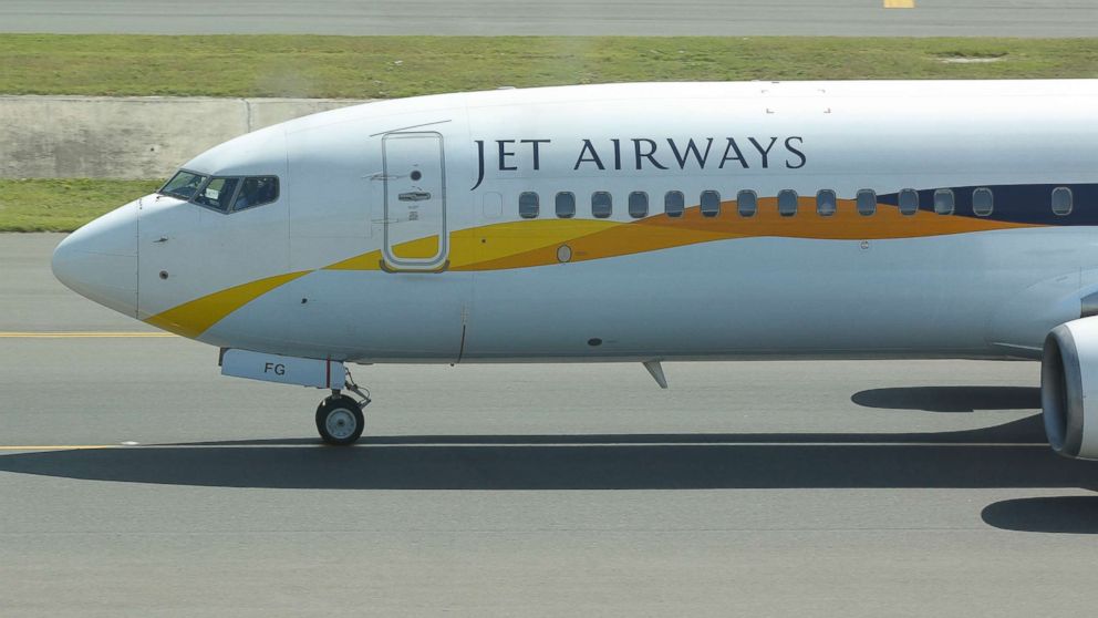 A Jet Airways plane is pictured on the runway at Indira Gandhi International Airport, Nov. 2, 2016,  in New Delhi, India.