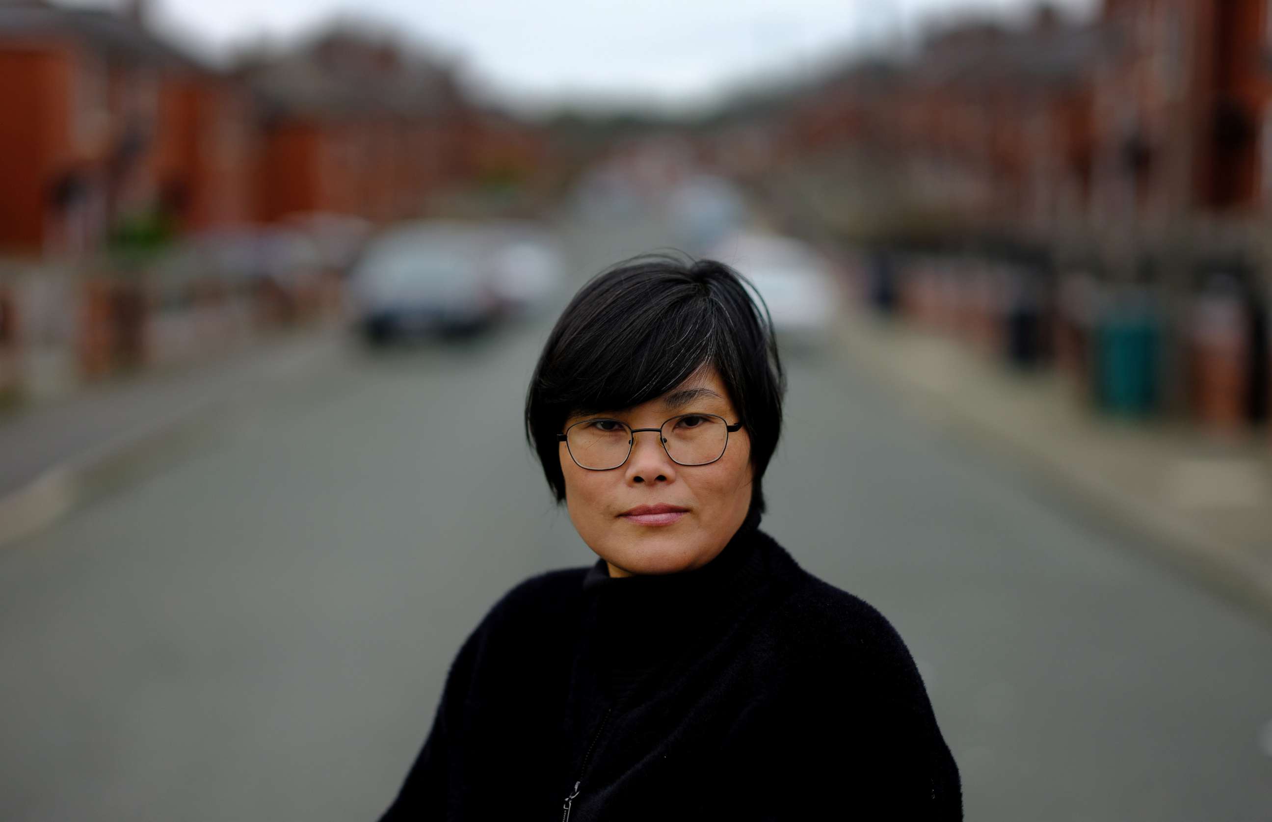 PHOTO: Jihyun Park, who fled North Korea before settling in Britain, poses for a photograph after deciding to stand for election as a Conservative party candidate in the upcoming local elections in the Moorside Ward in Bury, Britain, March 22, 2021.